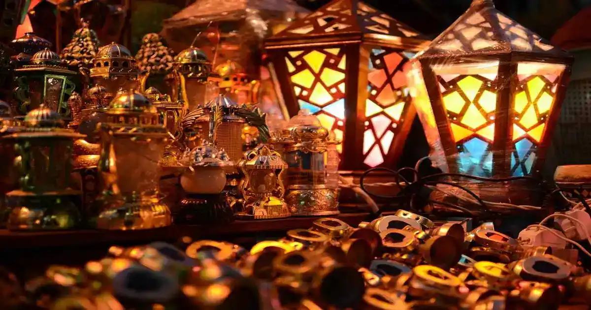 Cairo streets decorated during Egypt during Ramadan